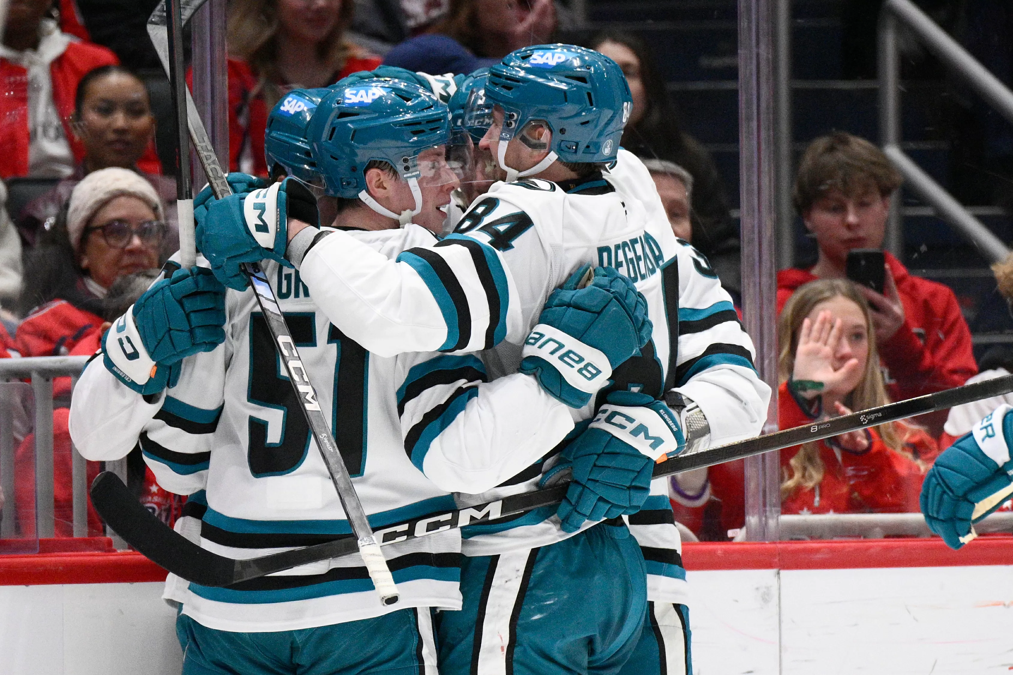 Warsofsky’s adjustment, Celebrini’s dazzling play lead Sharks past Capitals