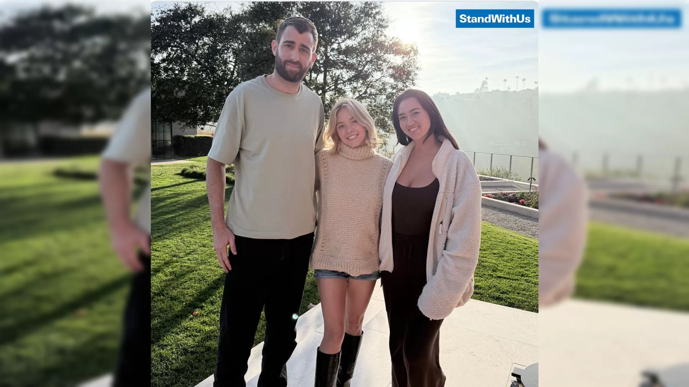 Actress Sydney Sweeney Meets With Oct. 7 Survivors Noa Argamani and Avinatan Or