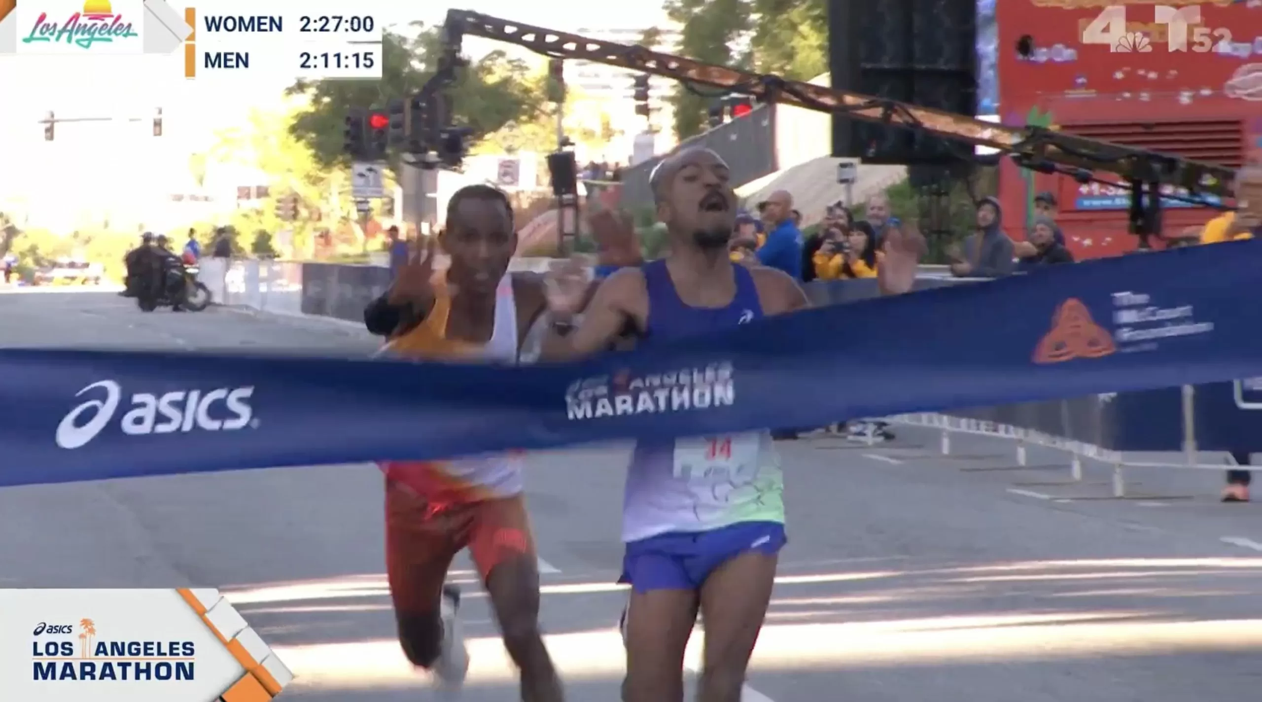 AMERICAN COMEBACK! Nathan Martin Chases Down Kenyan Runner in Final Meters to Win Los Angeles Marathon by 0.01 Seconds in Closest Finish in Race History