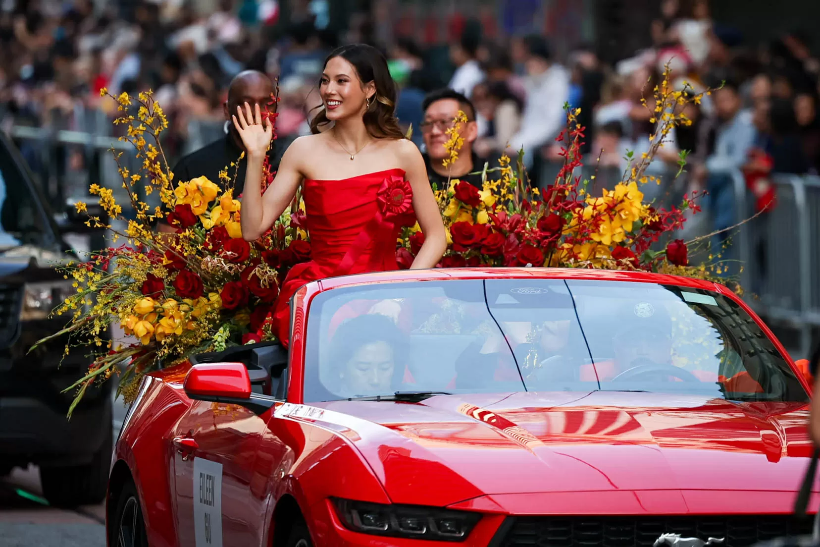 Photos: Olympic champion Eileen Gu leads San Francisco’s Chinese New Year parade