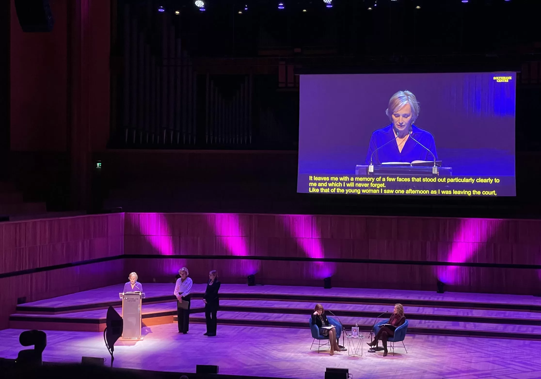 Gisèle Pelicot at the Royal Festival Hall with A Hymn to Life