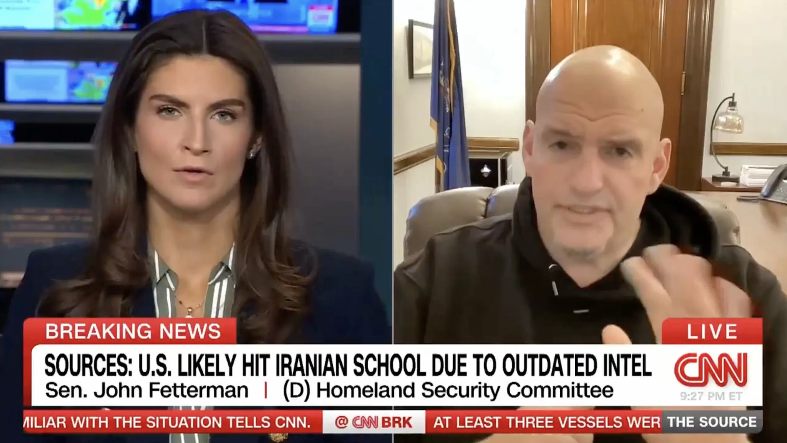 WATCH: Sen. John Fetterman Blasts Left-Wing Media for Iran War Spin — Calls Out CNN’s Kaitlan Collins to Her Face: ‘You Don’t Have to Cut Me Off Here’
