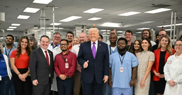 Trump Tours Pharmaceutical Manufacturing Site in Cincinnati, Gives Update on Iran: ‘Way Ahead of Schedule’