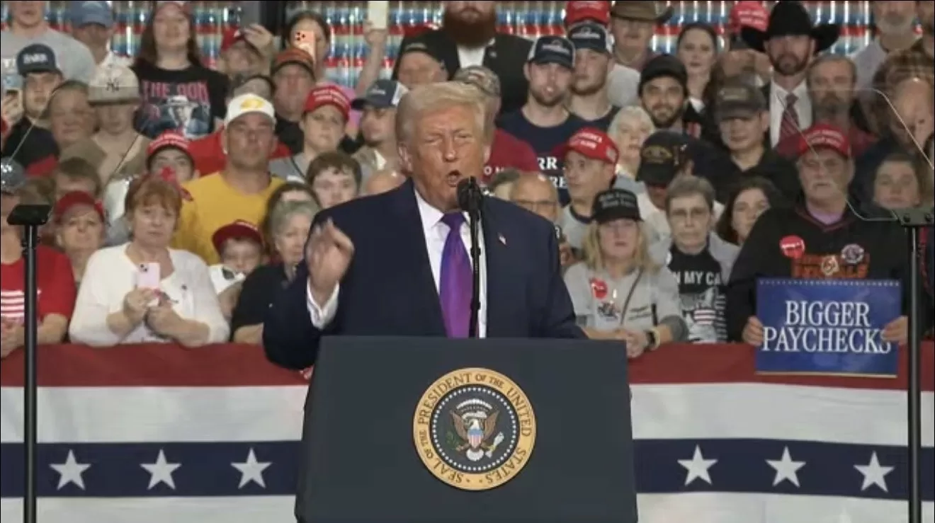 WATCH LIVE: President Trump Delivers Remarks in Hebron, Kentucky Ahead of Thomas Massie Primary Election