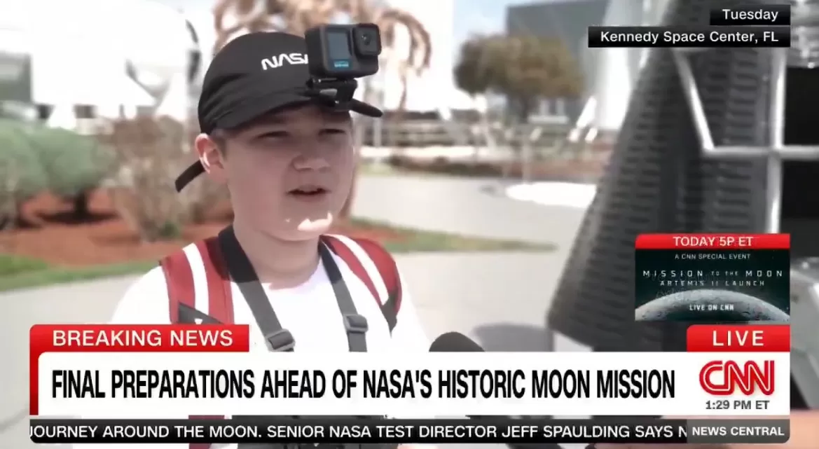 Hilarious! Kid Smokes CNN with Blunt Message at Artemis II Launch Site (VIDEO)